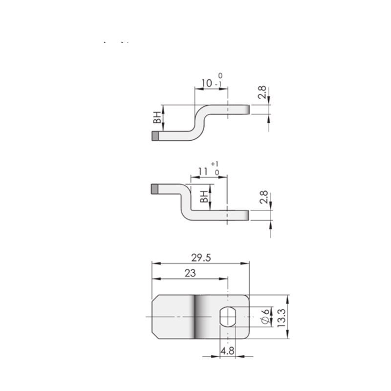 MS816-3S-2 vierkante 6 * 6 mm slotcilinder compressiegrendelsloten MS816-3S-2 vierkante 6 * 6 mm slotcilinder compressiegrendelsloten