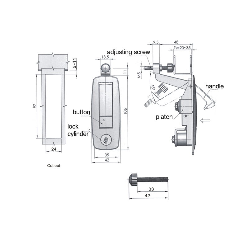 MS718 255g verstelbare compressiekastsloten MS718 255g verstelbare compressiekastsloten