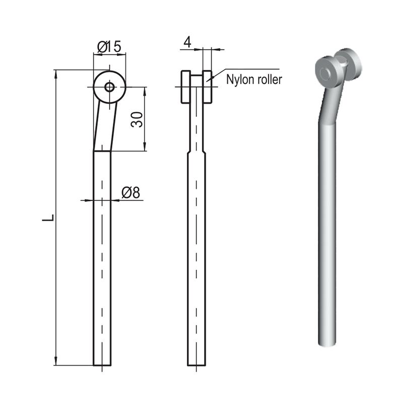 LG001 Accessoires voor drijfstangslot met nylon rol