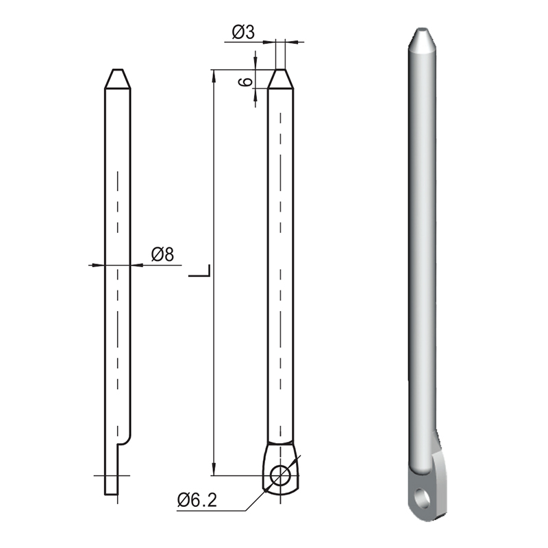 LG007-A Accessoires voor industriële drijfstangen met nylon rol