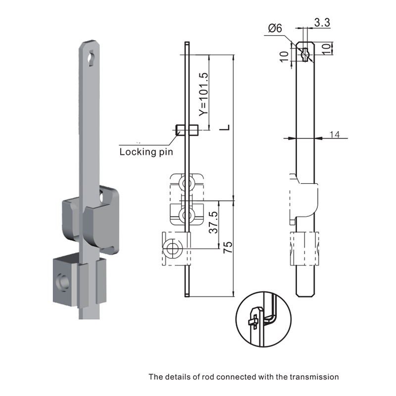 LG010 Met borgpen Drijfstangaccessoires